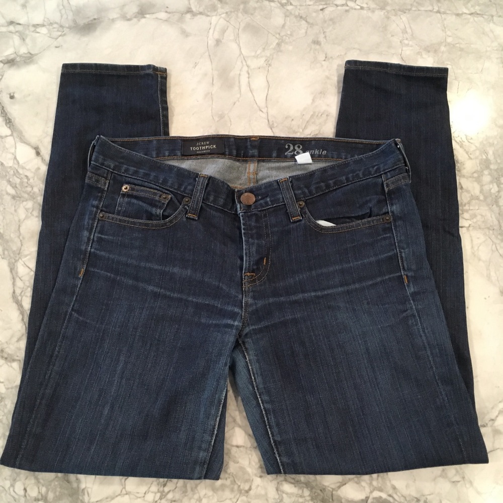 J Crew 28 Toothpick skinny ankle cropped jeans GUC